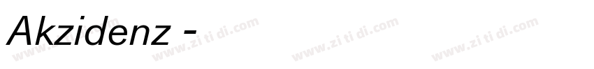 Akzidenz 字体转换